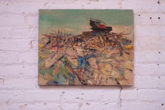 Grecian Acrylic Impasto Seascape on Canvas