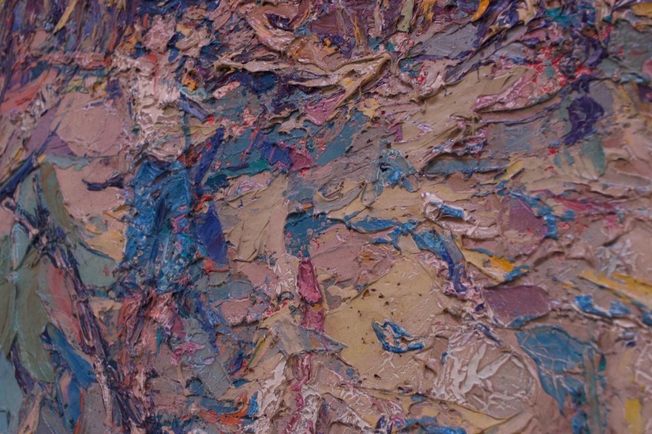 Fine XX secolo Grecian Impasto Acrilico su Tela in vendita