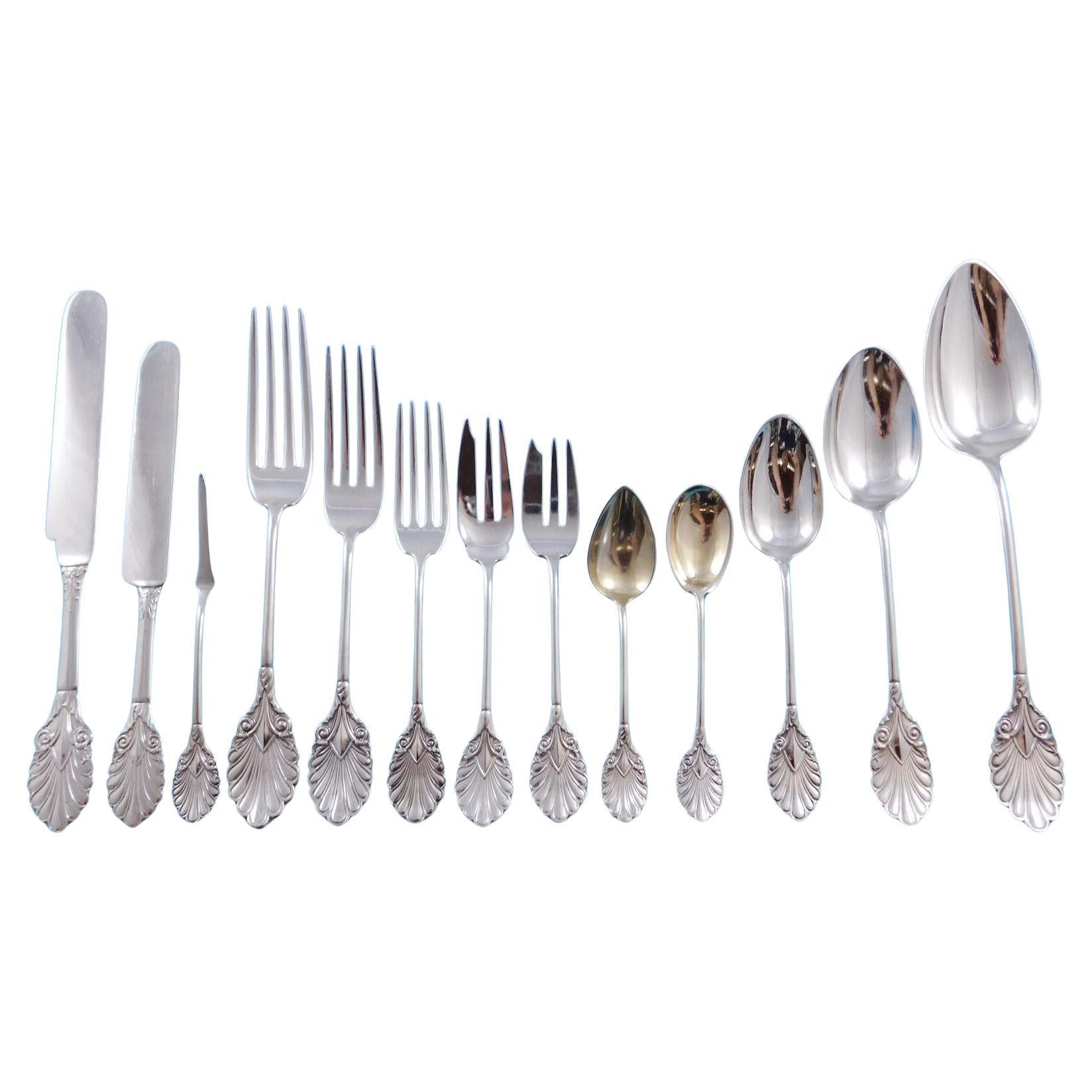 Grecian by Gorham Sterling Silver Flatware Service Rare circa 1861 Early 140 pcs