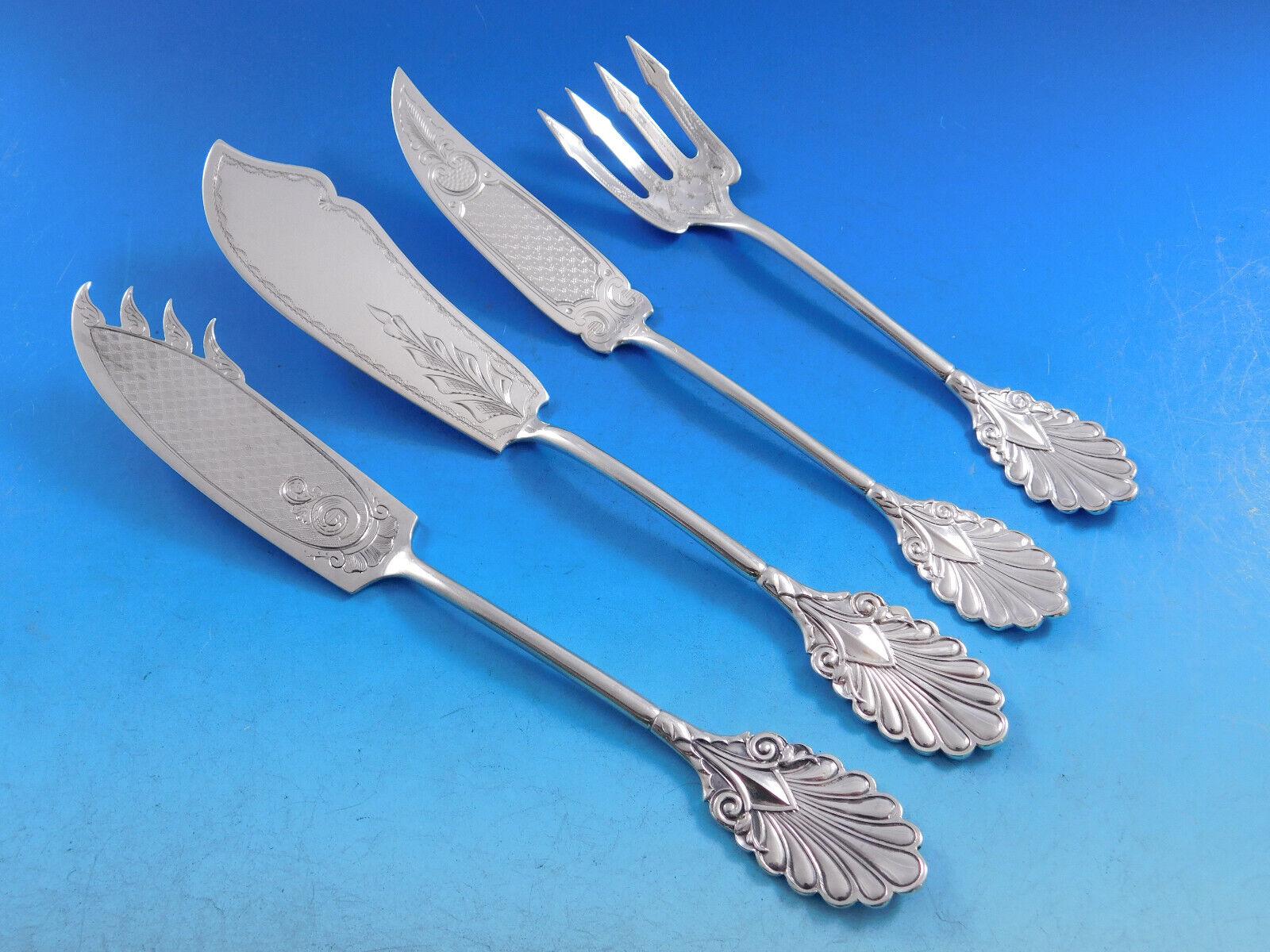 Grecian by Gorham Sterling Silver Flatware Service Rare circa 1861 Early 149 pcs For Sale 2