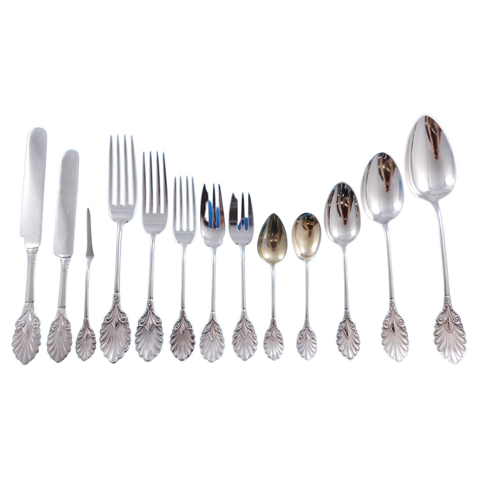 Grecian by Gorham Sterling Silver Flatware Service Rare circa 1861 Early 149 pcs For Sale