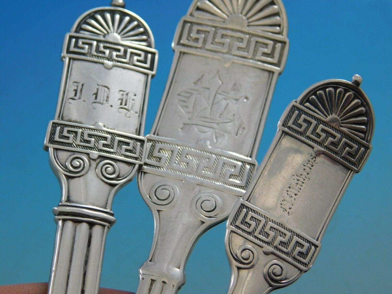Griechisches Sterlingsilber-Besteckservice von Wendt, 50 Teile, selten, Anfang des Jahrhunderts 1