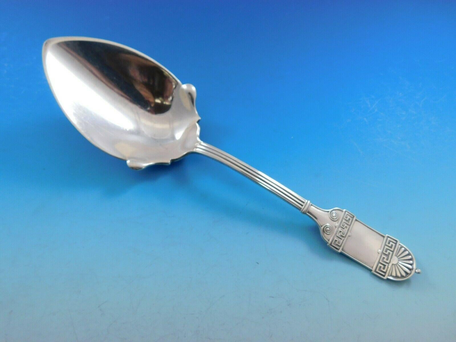 Griechisches Sterlingsilber-Besteckservice von Wendt, 50 Teile, selten, Anfang des Jahrhunderts 4