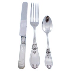 Grecian by Whiting Juego de Cubiertos de Plata de Ley 23 piezas Raro Figural