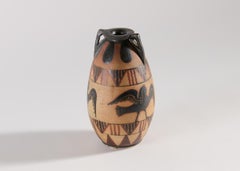 Grecian-style Ceramic Vase with Harpies, Ciboure Pottery, France, circa 1925