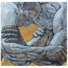 Greco Roman Classical Wrestlers Oil Painting