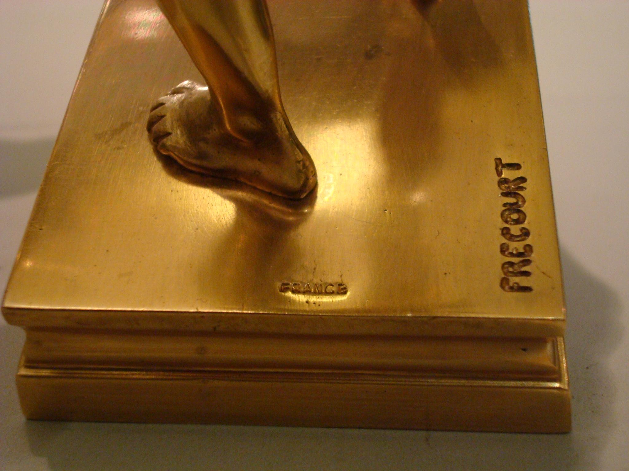 Serre-livres en bronze doré pour les combattants du Greco, France, 1920 en vente 2
