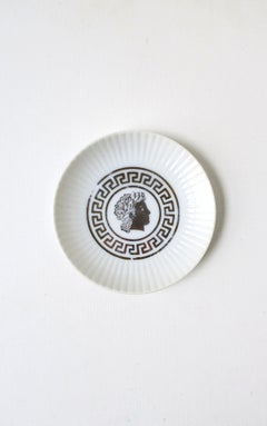 Head Bust Greek-Key Greco Roman Porcelain Jewelry Dish