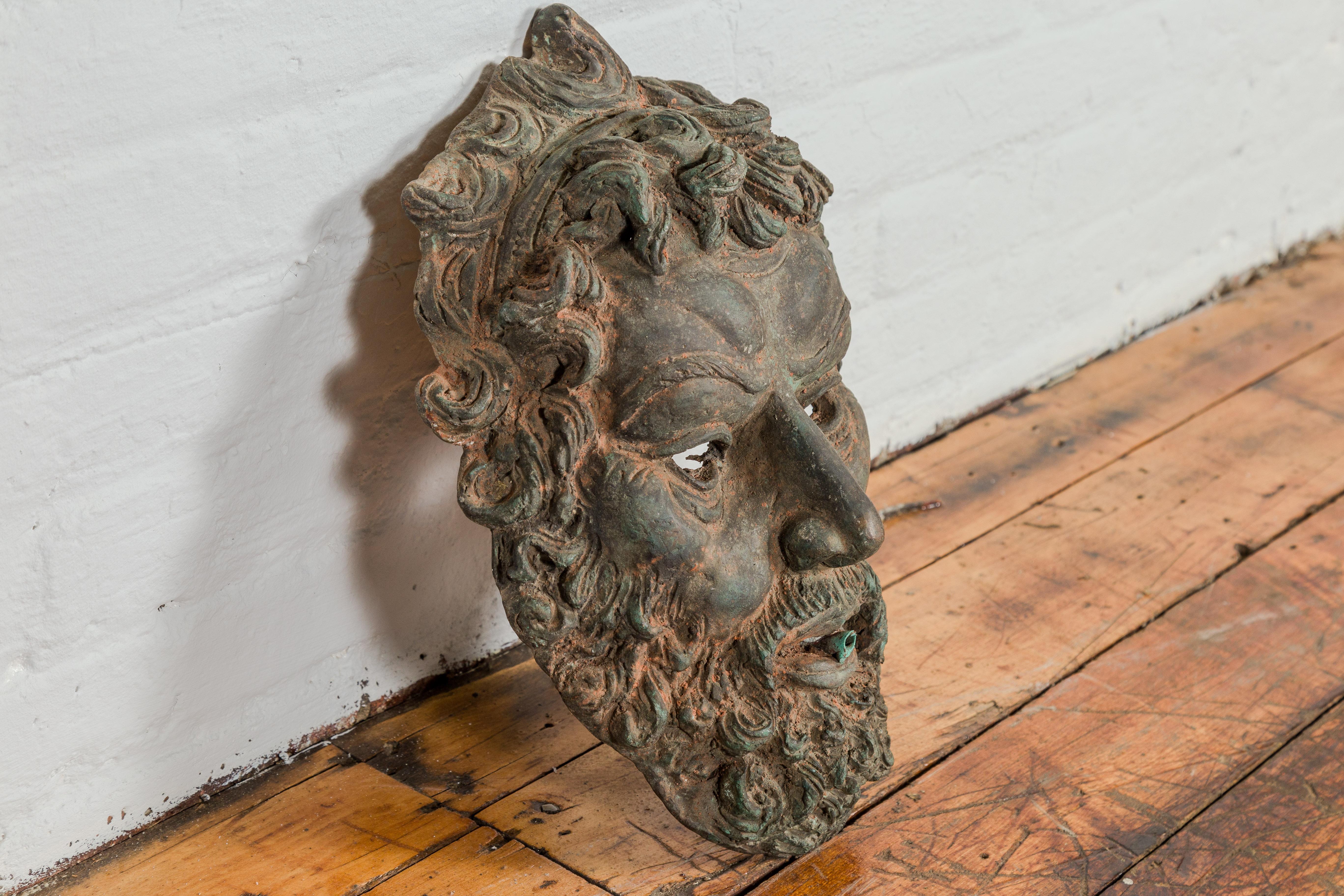 Greco Roman Style Bronze Wall Fountain Head with Great Character 6