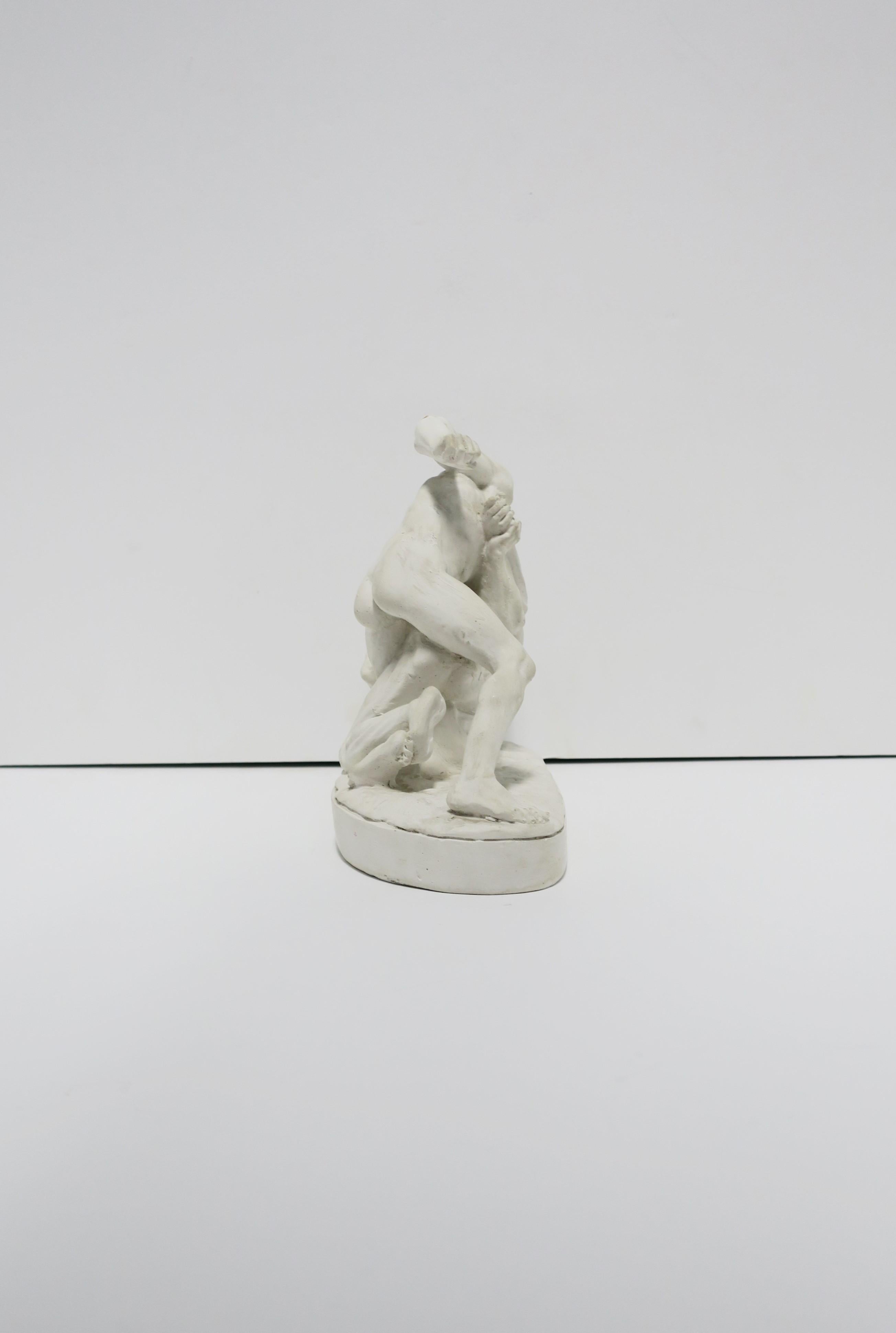 Greco-Roman White Plaster Male Figurative Sculpture 2