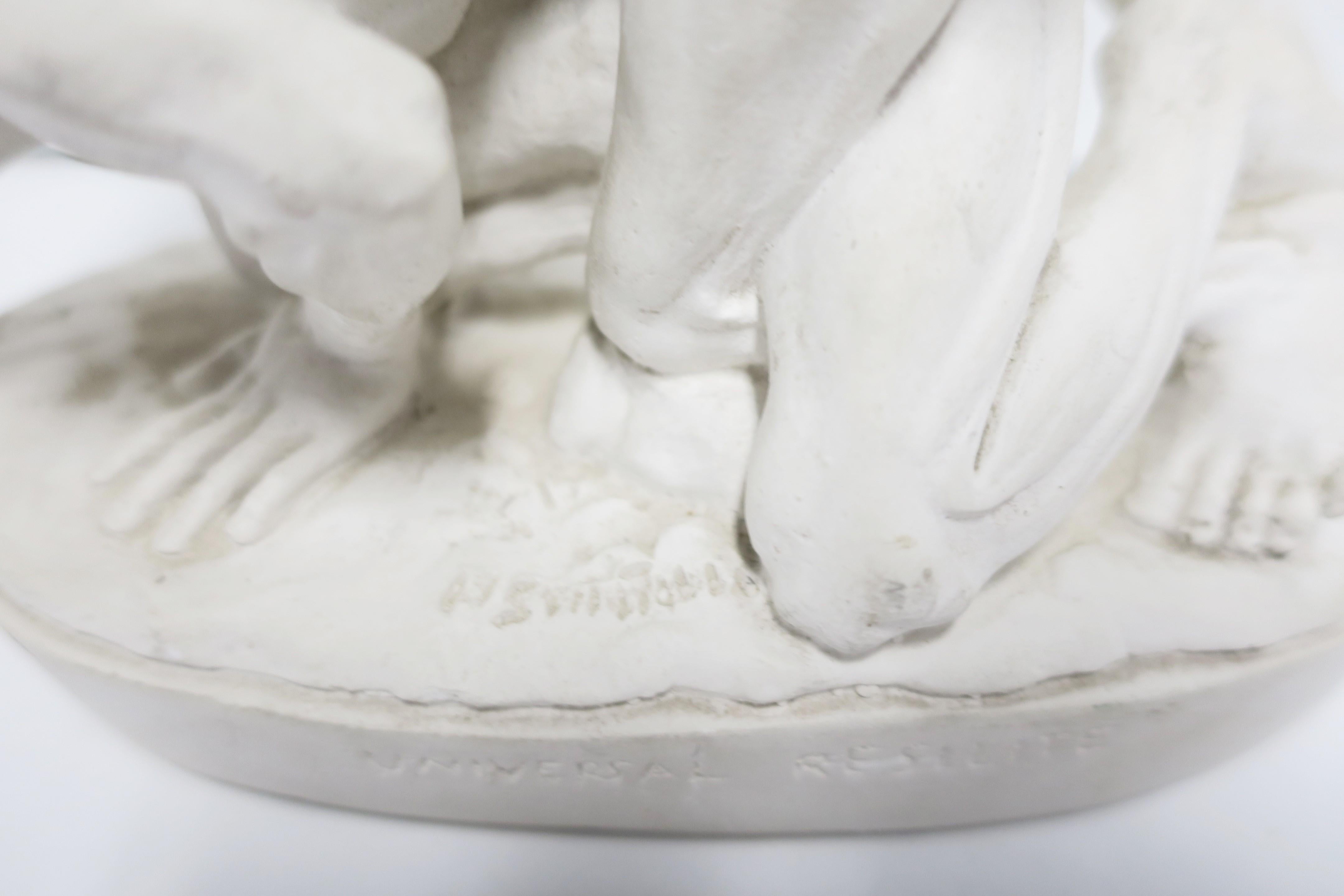 Greco-Roman White Plaster Male Figurative Sculpture 4