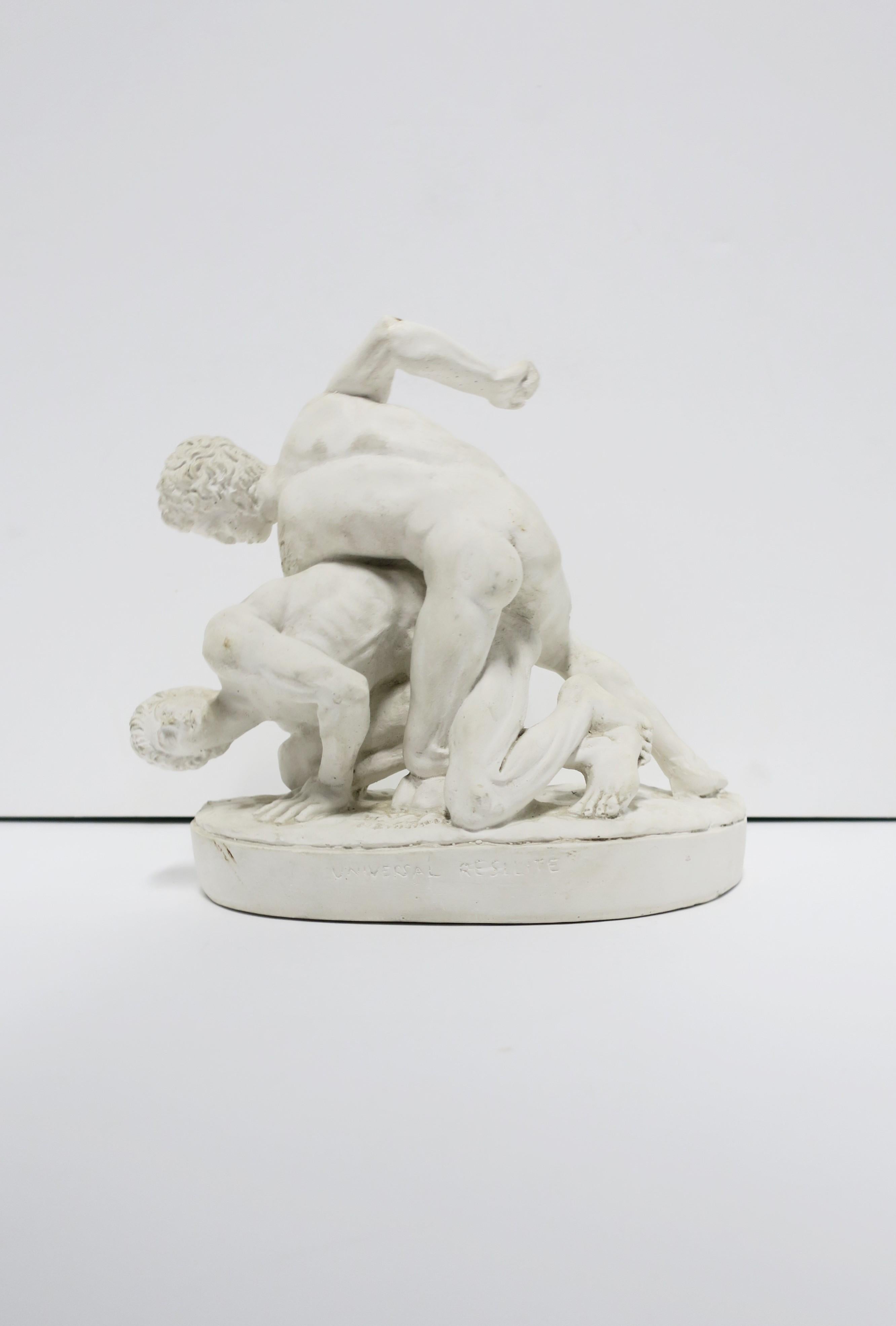 Greco-Roman White Plaster Male Figurative Sculpture In Good Condition In New York, NY