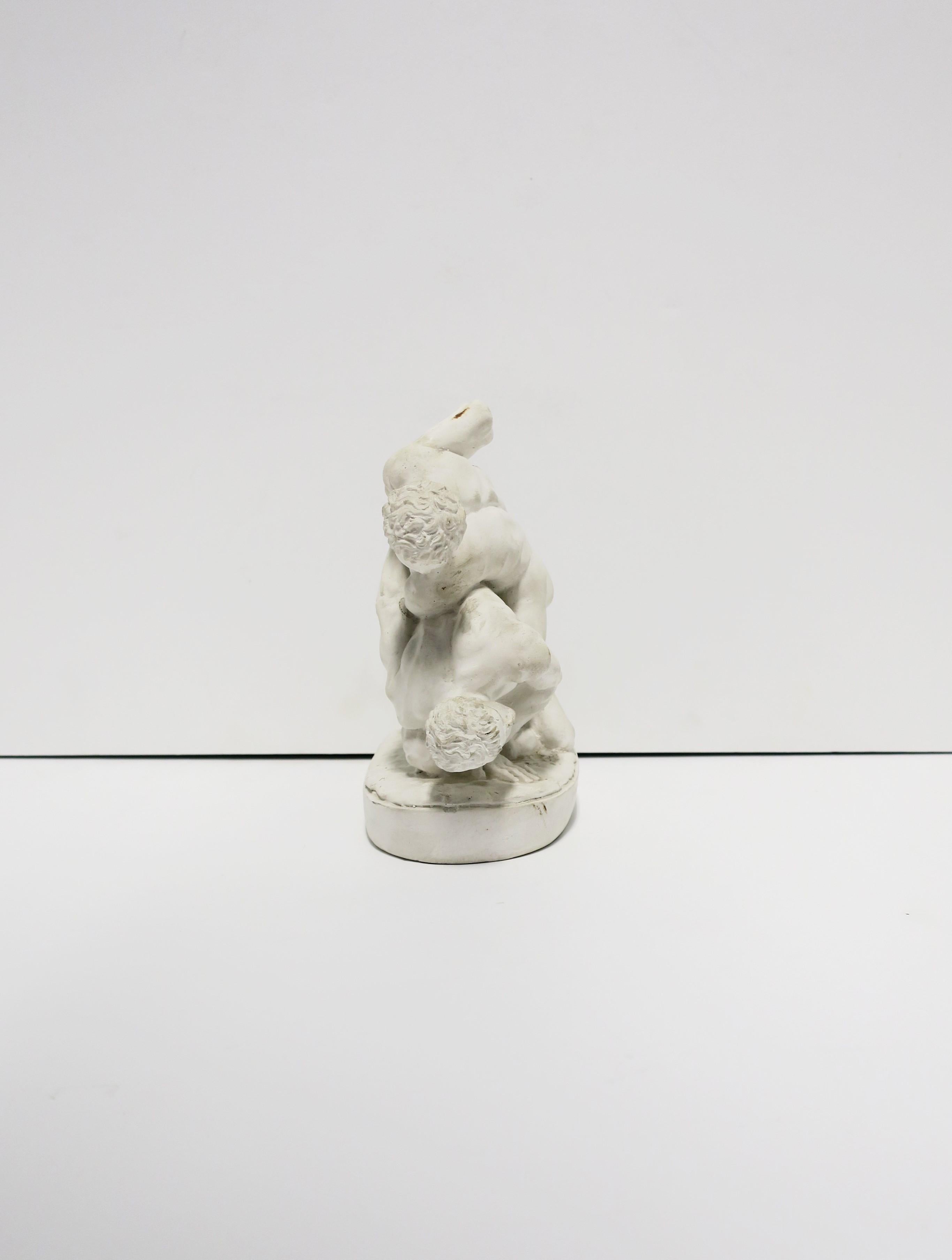 20th Century Greco-Roman White Plaster Male Figurative Sculpture