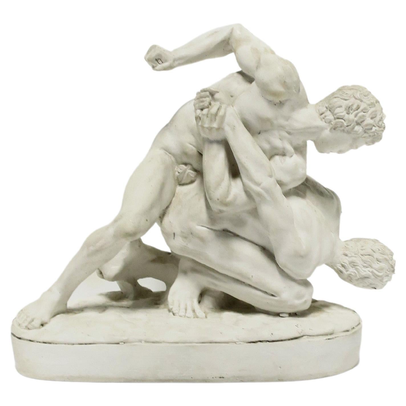 Greco-Roman White Plaster Male Figurative Sculpture