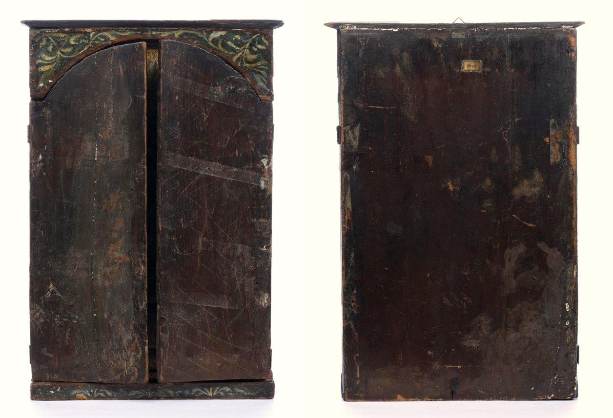 Greek Triptych Icon Deesis Greece 17th Century Paint Tempera on table Religious 11