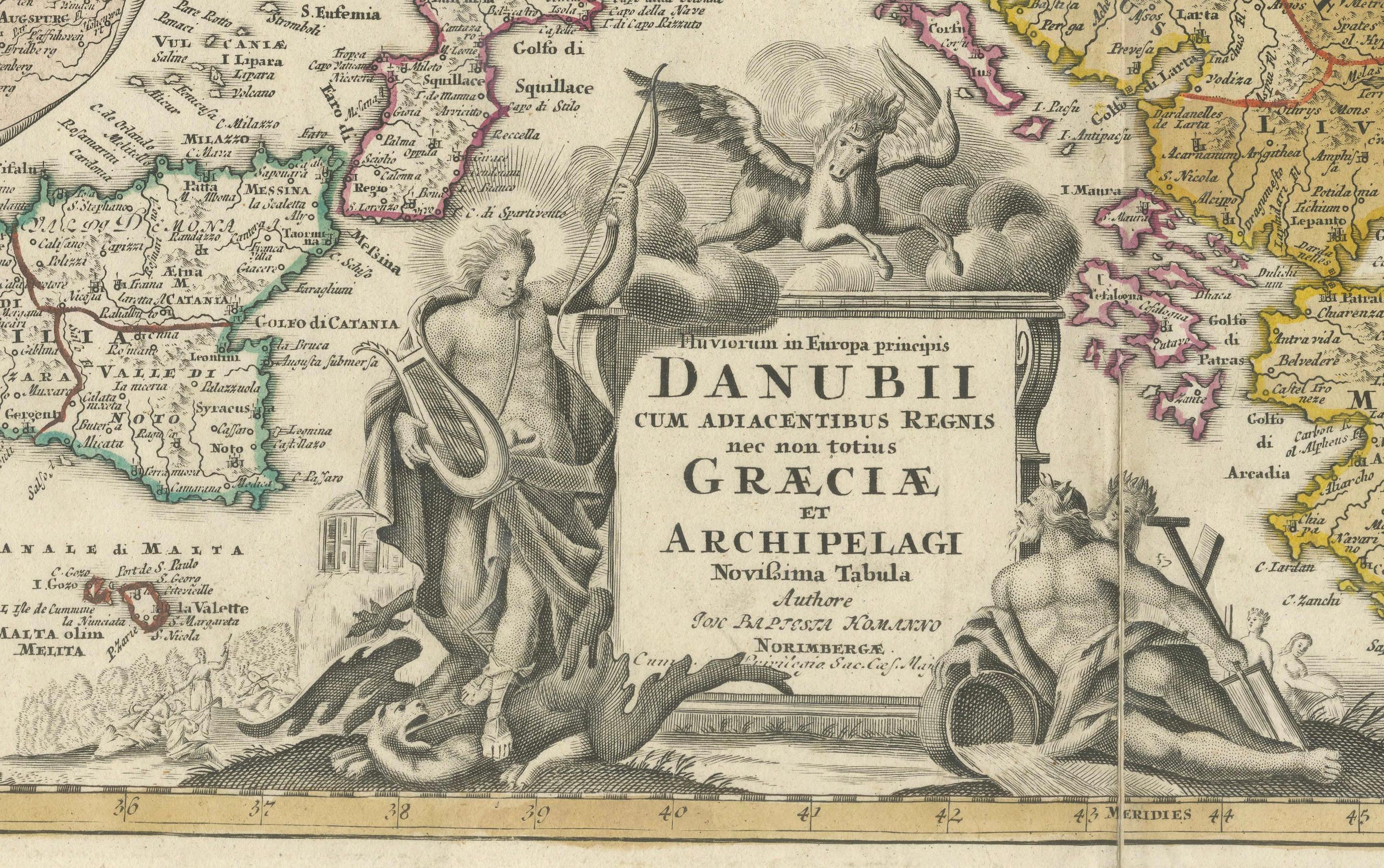 Greece and Ottoman Balkans Map – Homann Engraving ca. 1720 For Sale 4