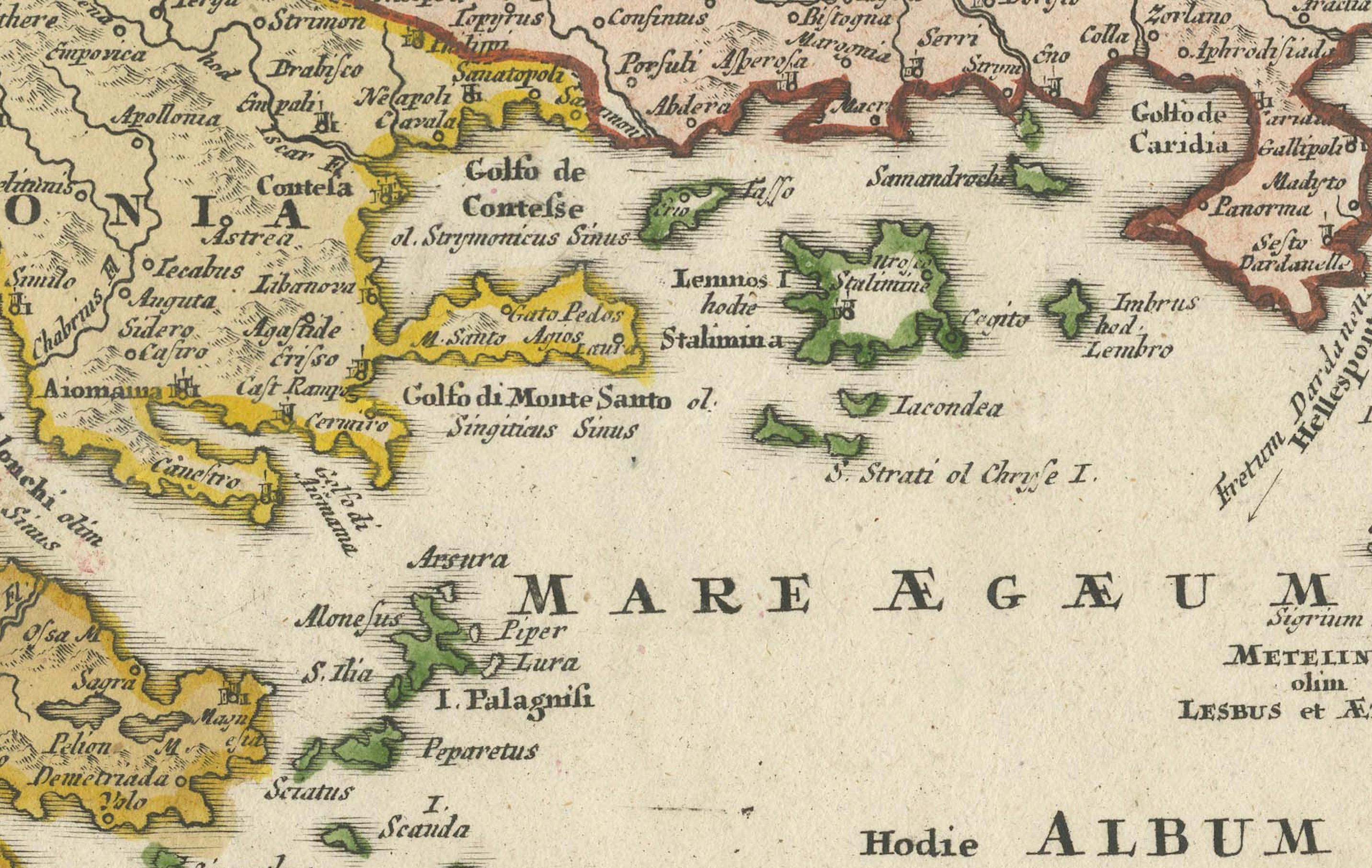 Engraved Greece and Ottoman Balkans Map – Homann Engraving ca. 1720 For Sale