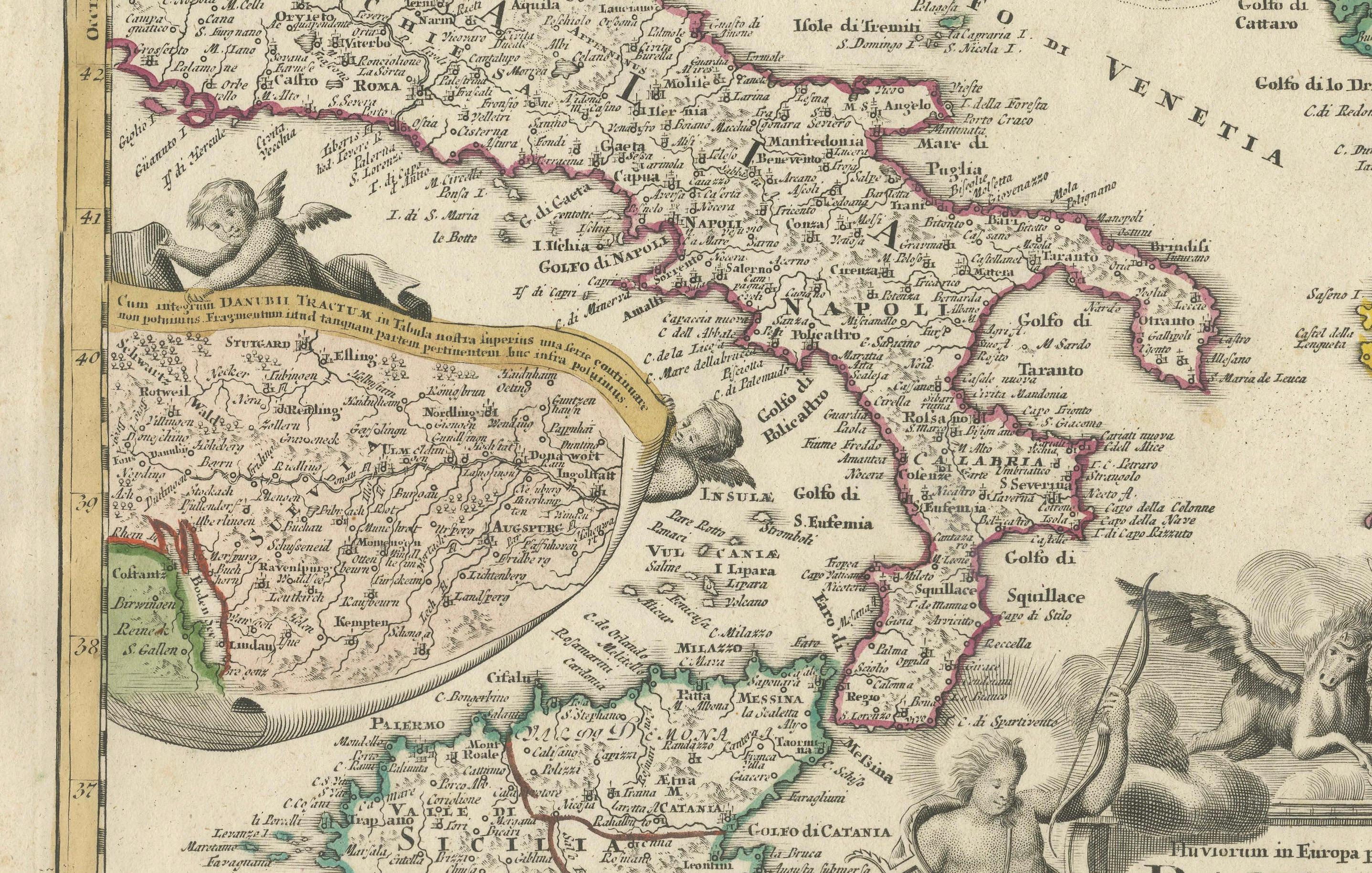 Greece and Ottoman Balkans Map – Homann Engraving ca. 1720 For Sale 2