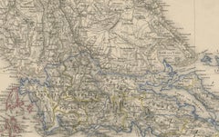 Greece Map – Kingdom of Greece and Ionian Islands 1847