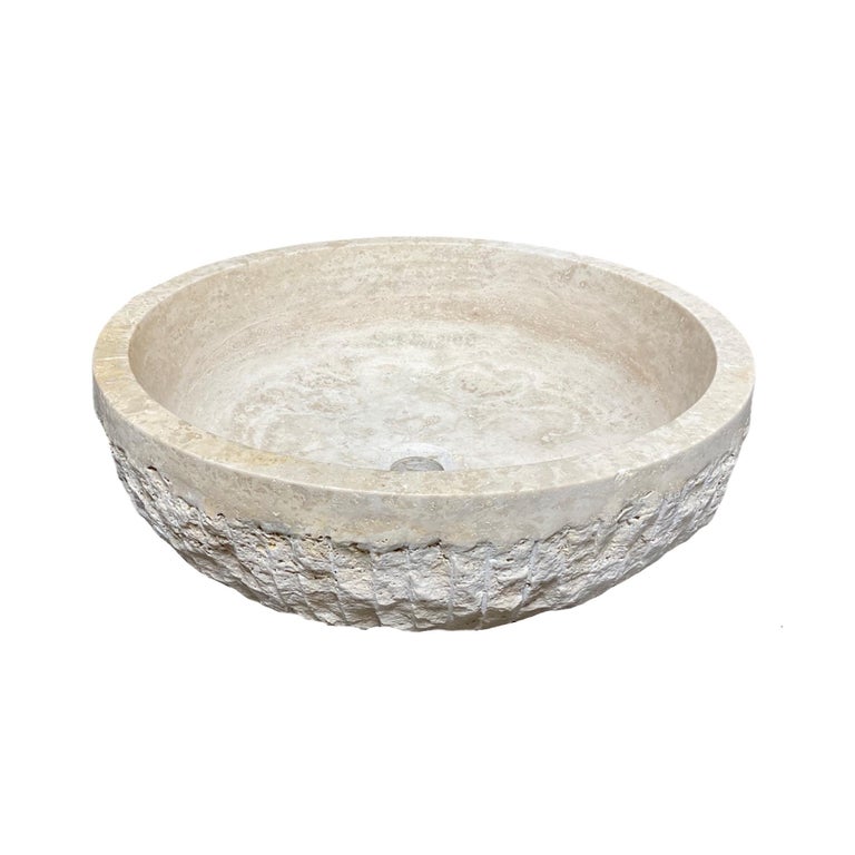 Greece Travertine Sink Bowl For Sale at 1stDibs