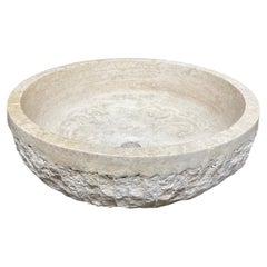 Antique Greece Travertine Sink Bowl