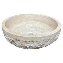 Antique Greece Travertine Sink Bowl