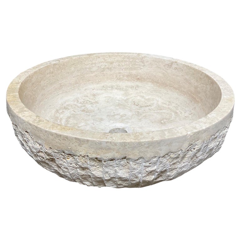 Greece Travertine Sink Bowl For Sale at 1stDibs