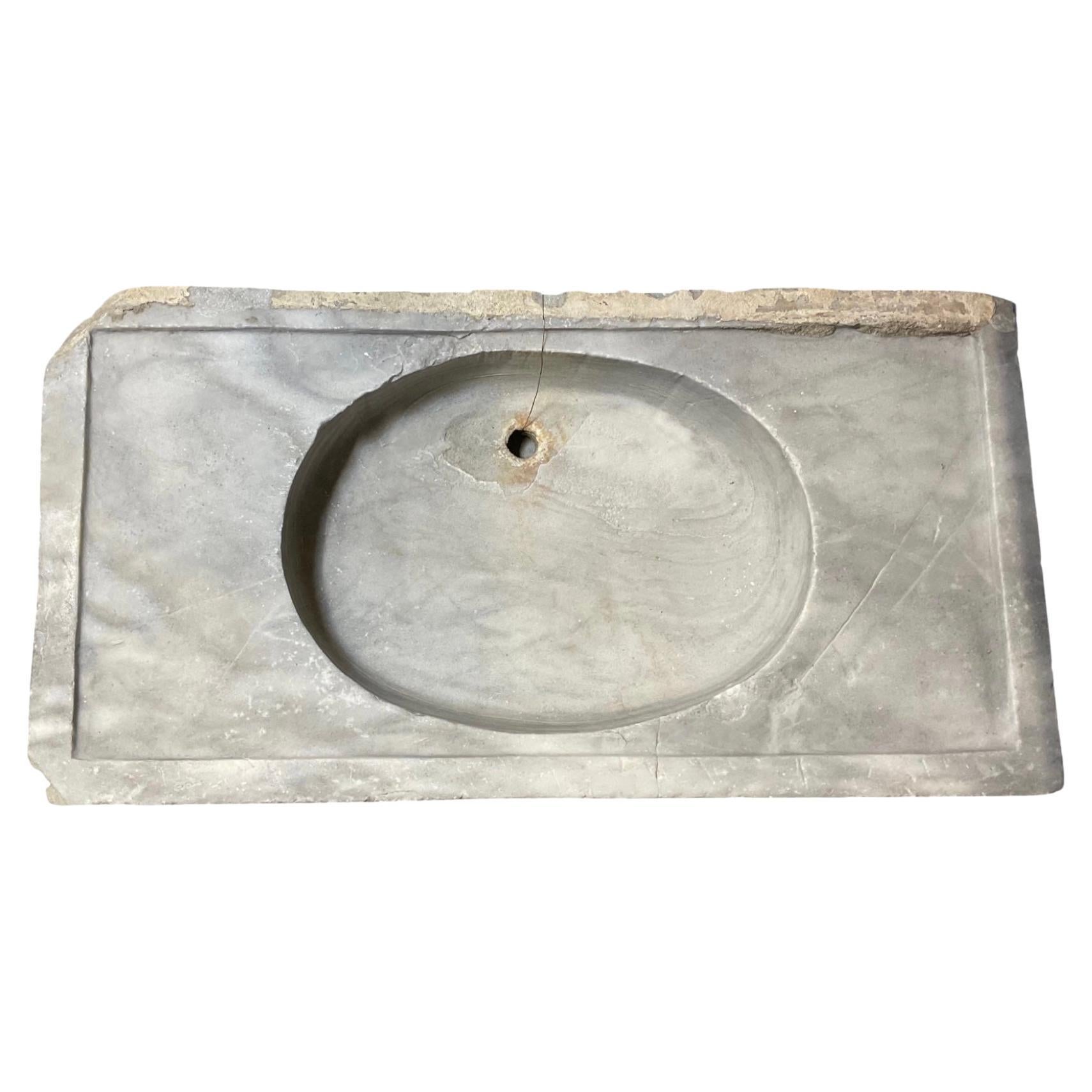 Greece White Marble Sink For Sale at 1stDibs