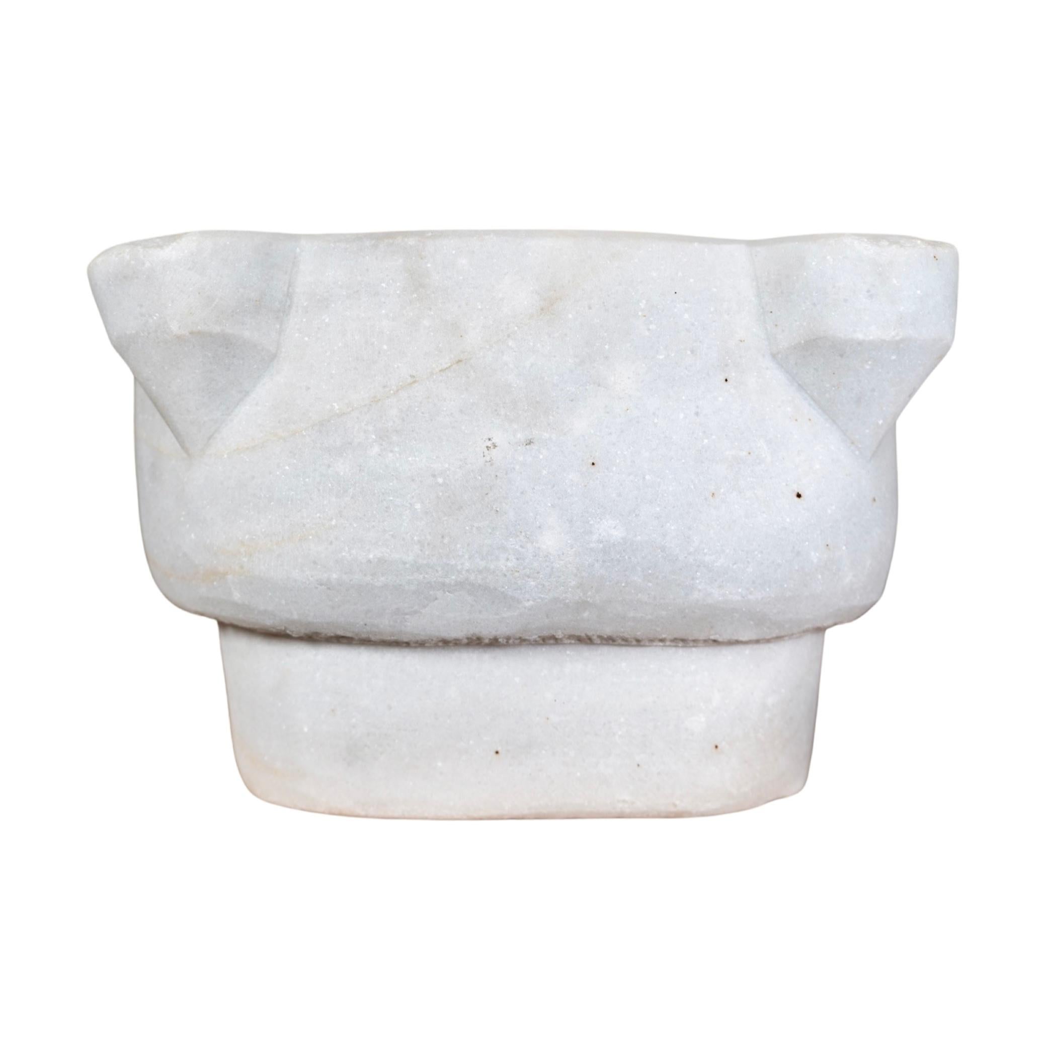 Mid-19th Century Greece White Veined Carrara Marble Sink For Sale