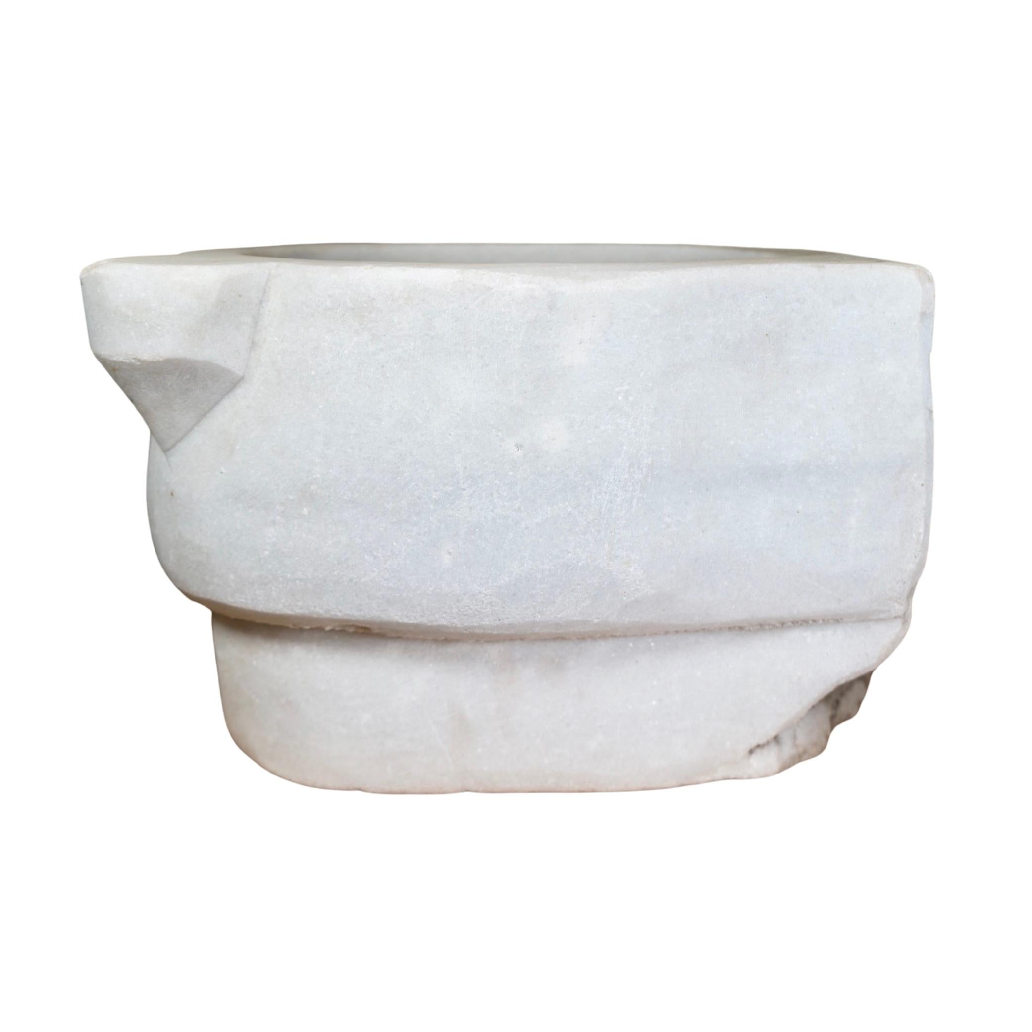 Greece White Veined Carrara Marble Sink For Sale 3