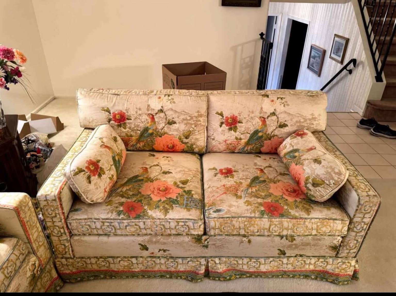 Greef-Warner Peony Garden Sofa For Sale 6