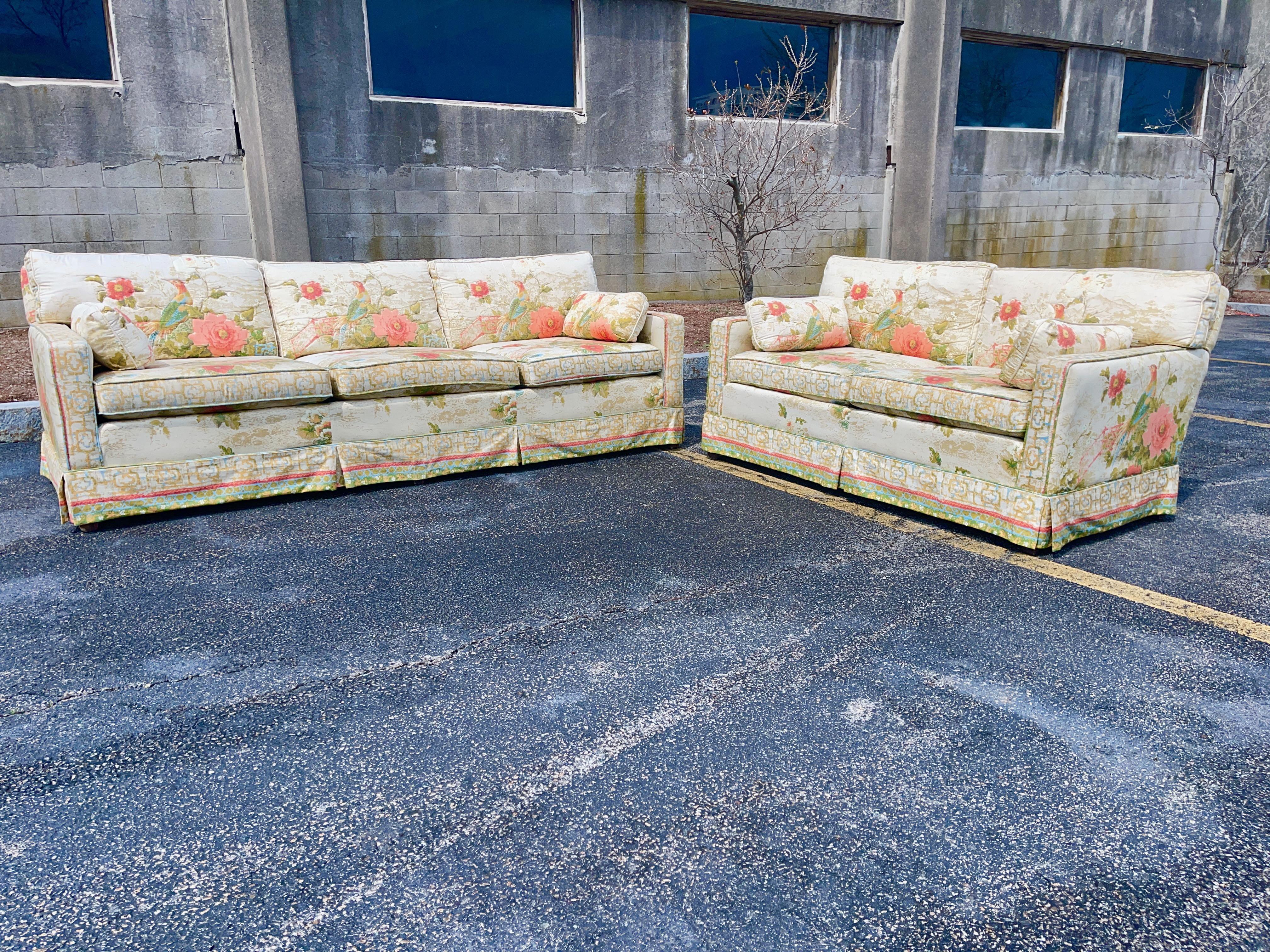 Late 20th Century Greef-Warner Peony Garden Sofa For Sale