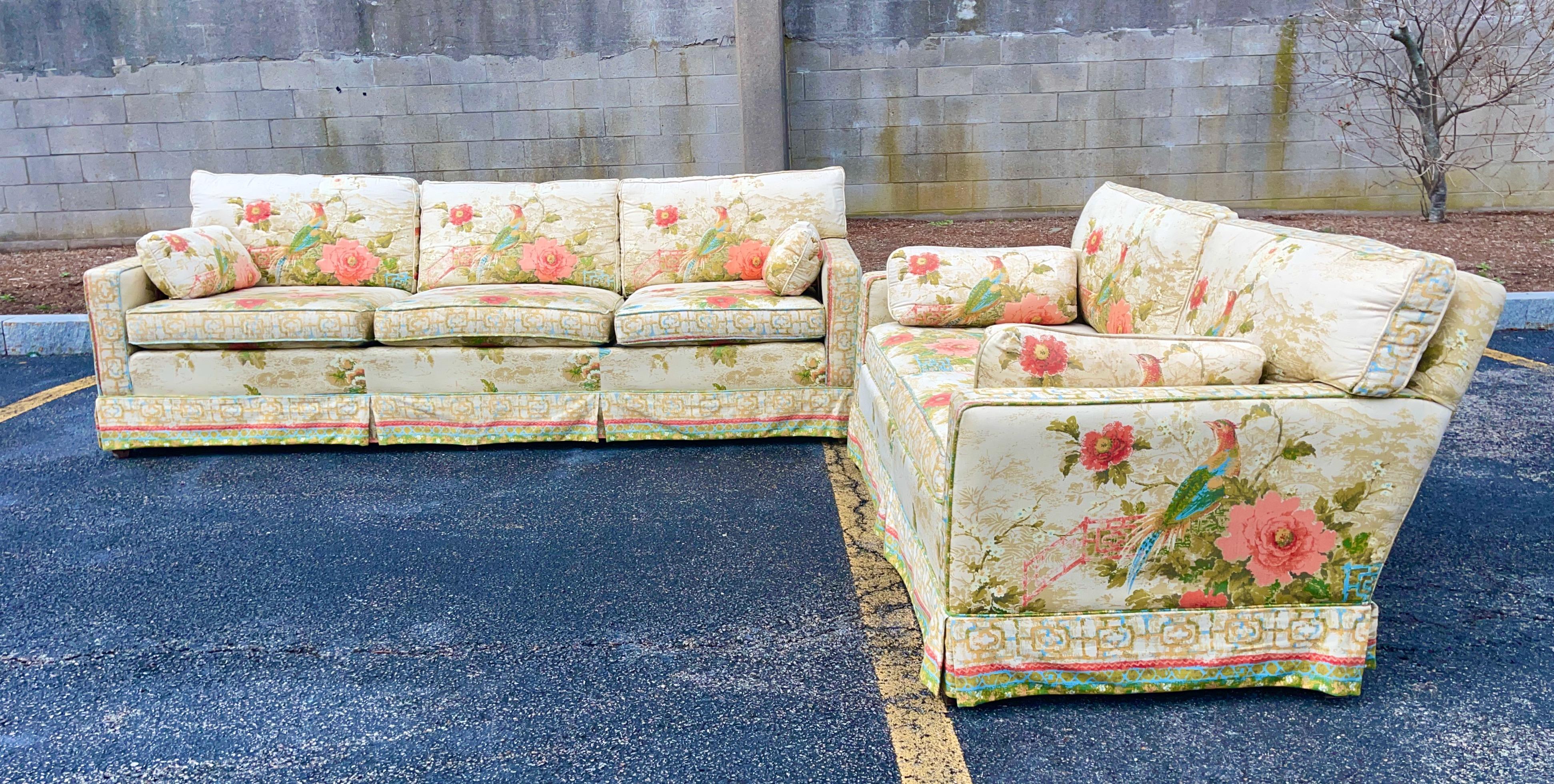 Upholstery Greef-Warner Peony Garden Sofa For Sale