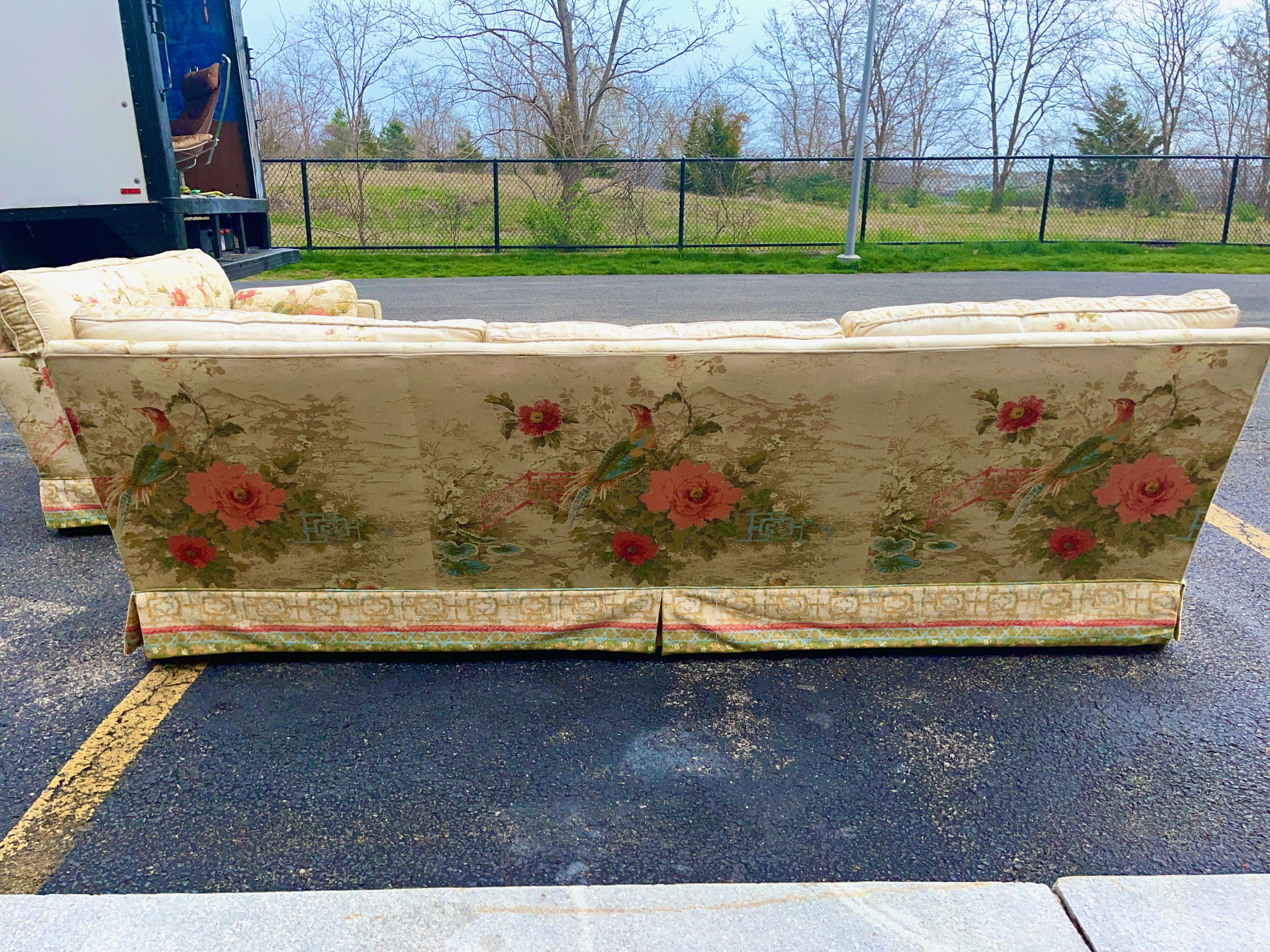 Greef-Warner Peony Garden Sofa In Good Condition For Sale In Hanover, MA