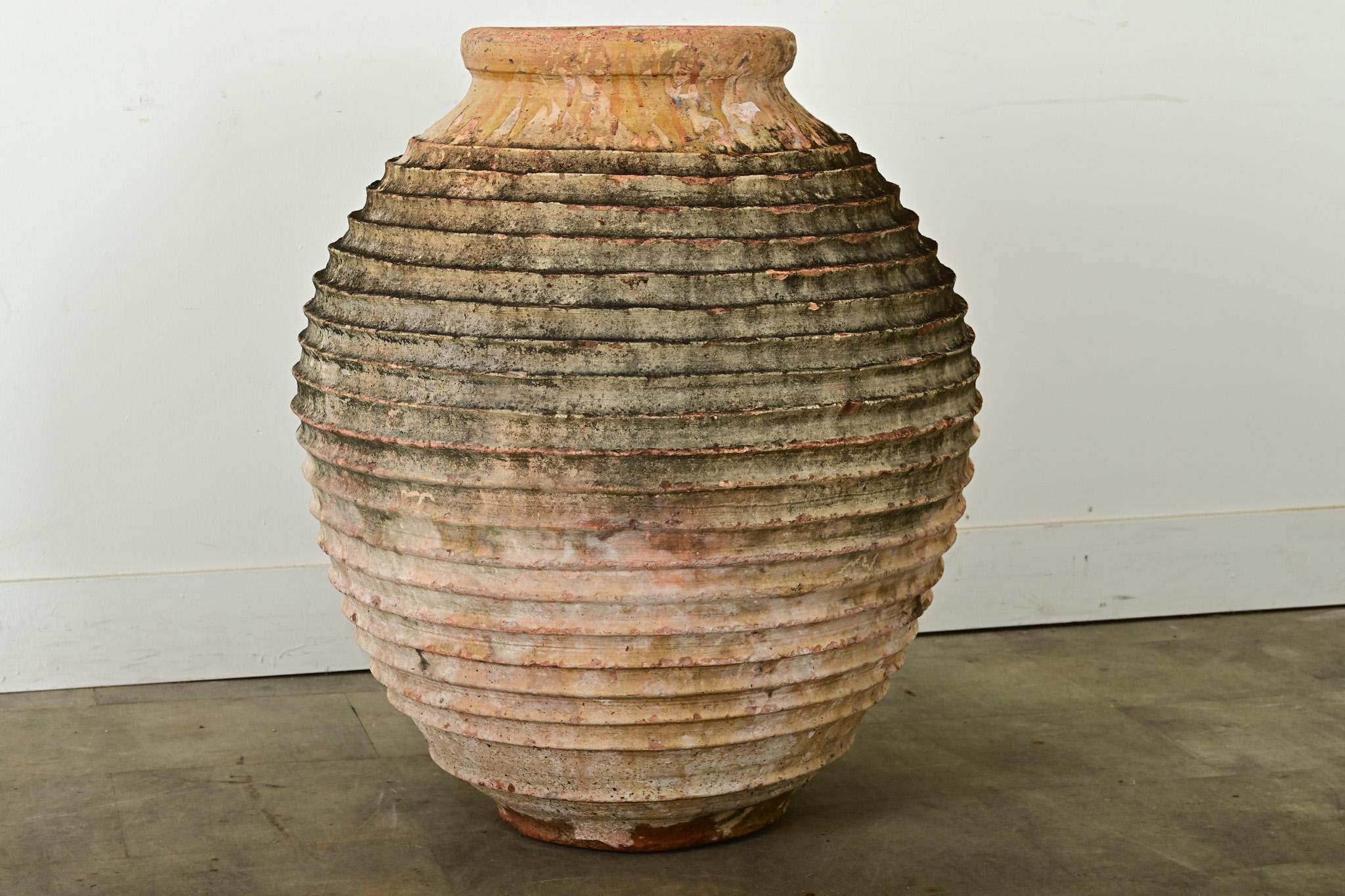 18th Century and Earlier Greek 18th Century Terracotta Olive Oil Jar For Sale