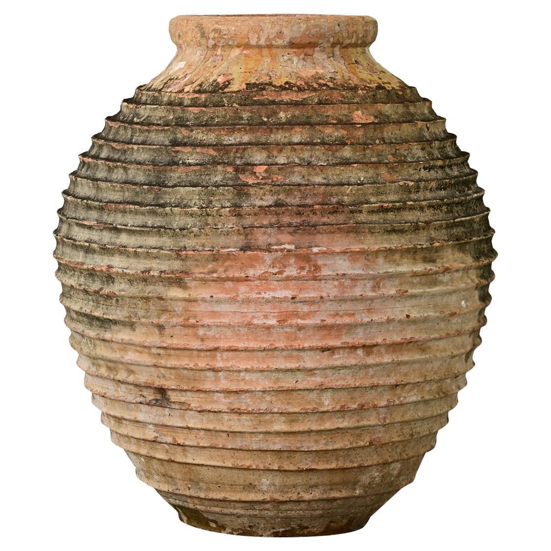 Greek 18th Century Terracotta Olive Oil Jar For Sale
