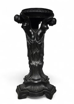 Greek 19th Century Terracotta Pedestal Painted Black