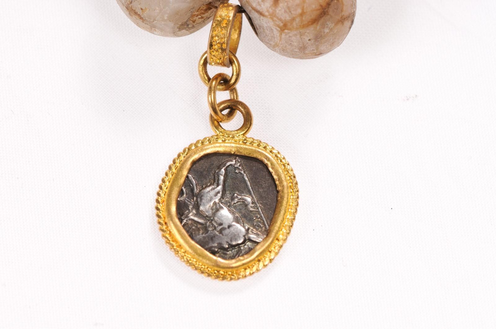 Griechische 4. C. BC Münze Halskette im Zustand „Hervorragend“ im Angebot in Atlanta, GA
