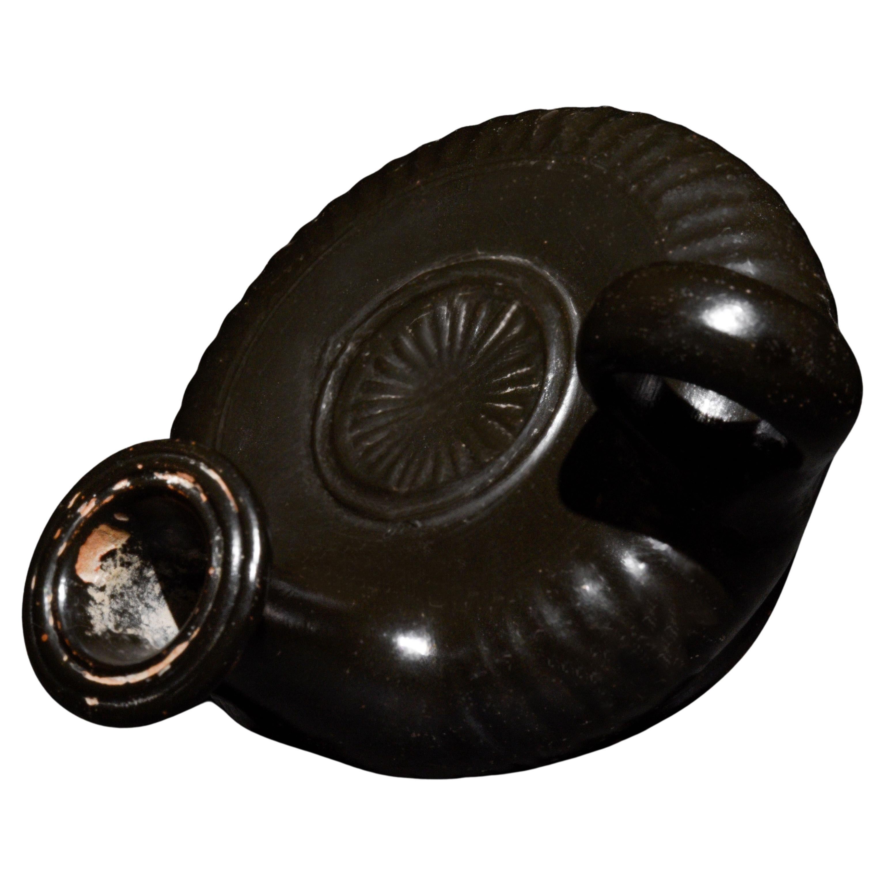 Griechische schwarze Glasur-Keramik Guttus 