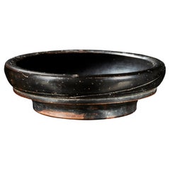 Greek Black-Glazed Pottery Dish, Magna Graecia, Circa 4th Century BC