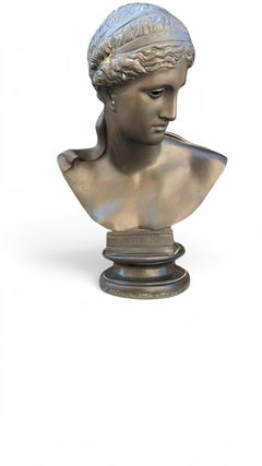 Greek Bronze Bust of Athena, Second Half of the 20th Century