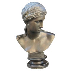 Greek Bronze Bust of Athena, Second Half of the 20th Century