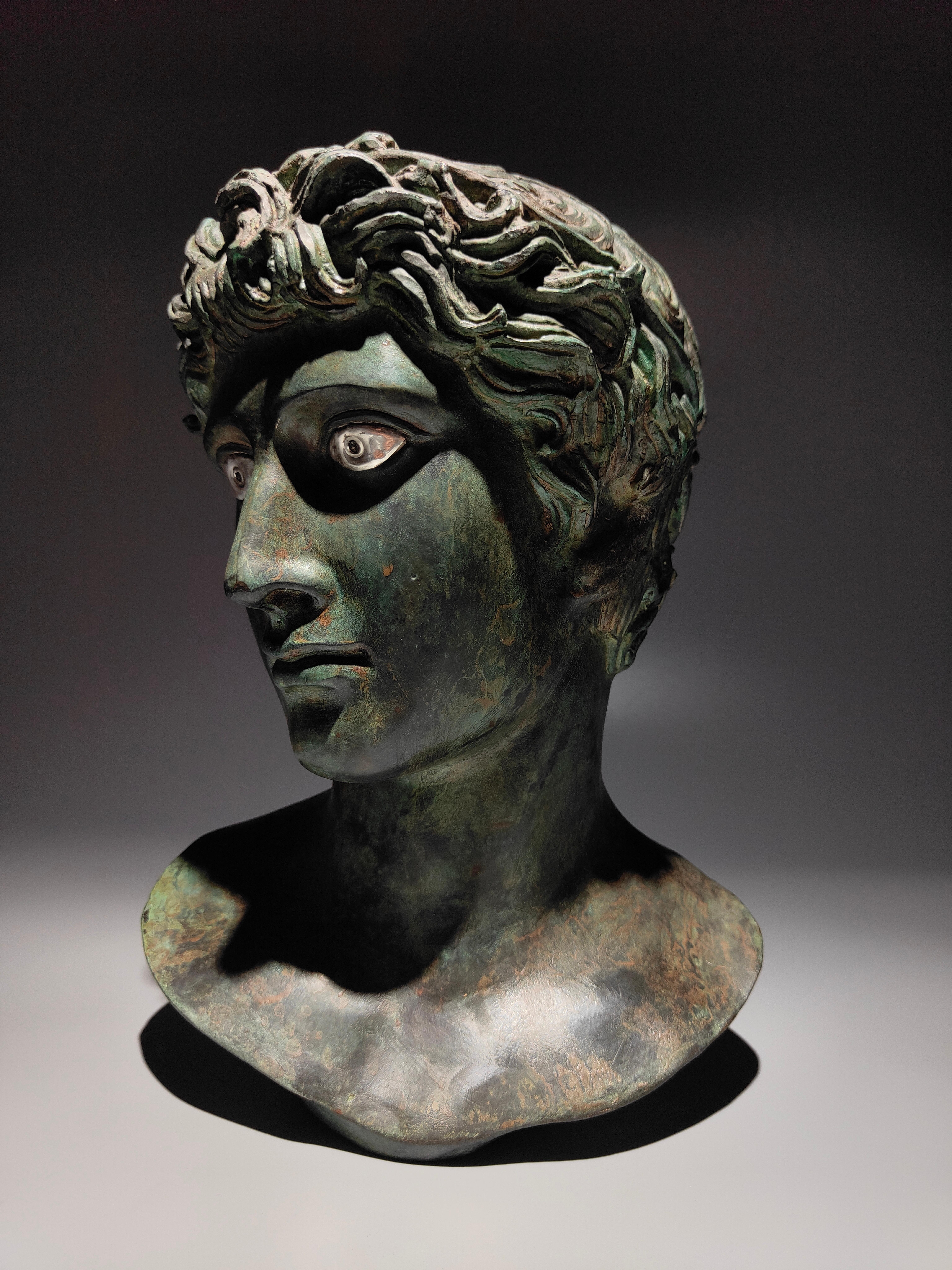 Greek Bust in Bronze, XIX Century For Sale 7