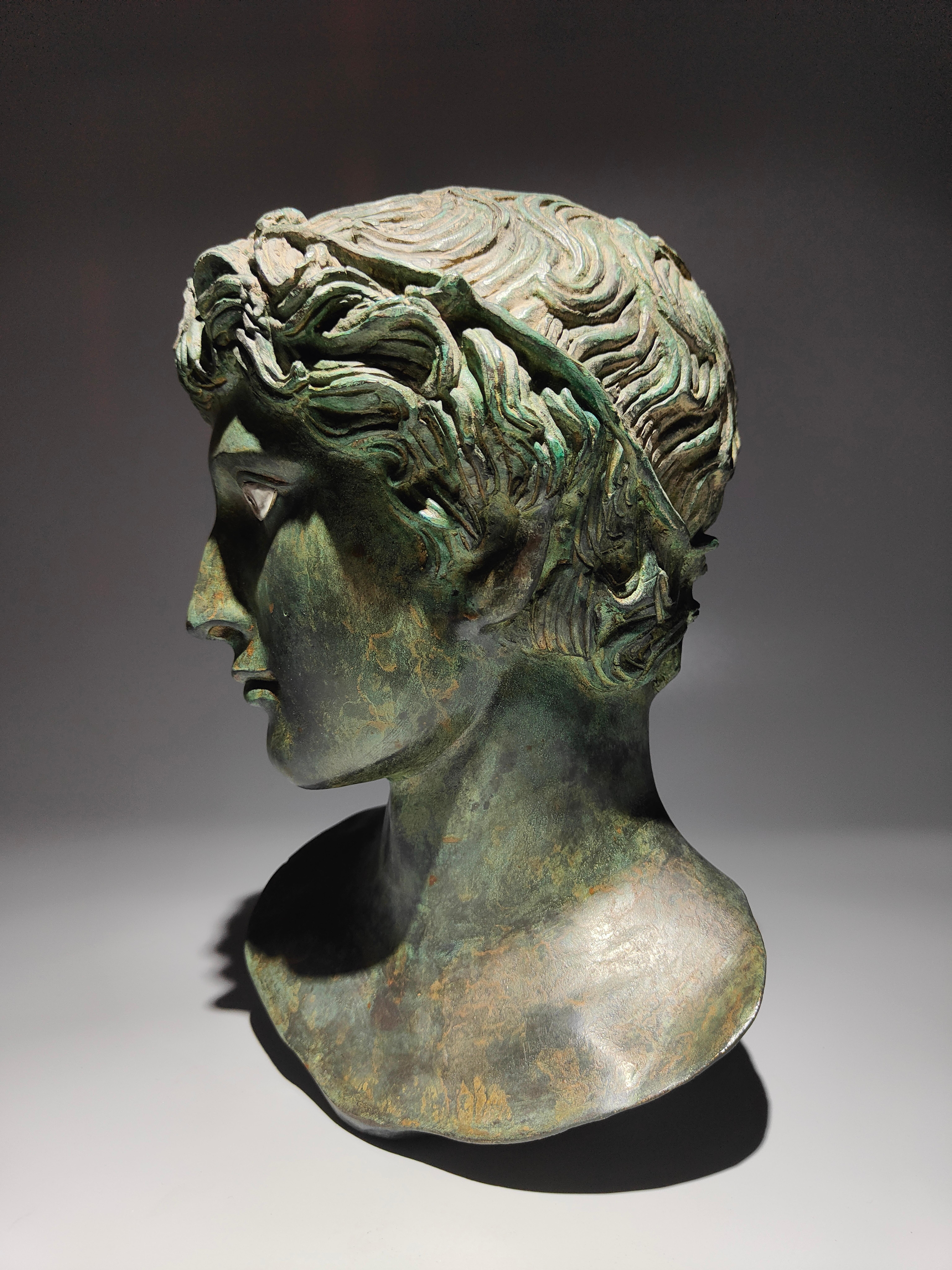 Busto greco in bronzo, XIX secolo in vendita 7
