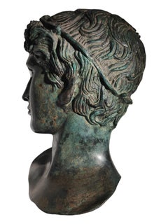 Buste grec en bronze, XIXe siècle
