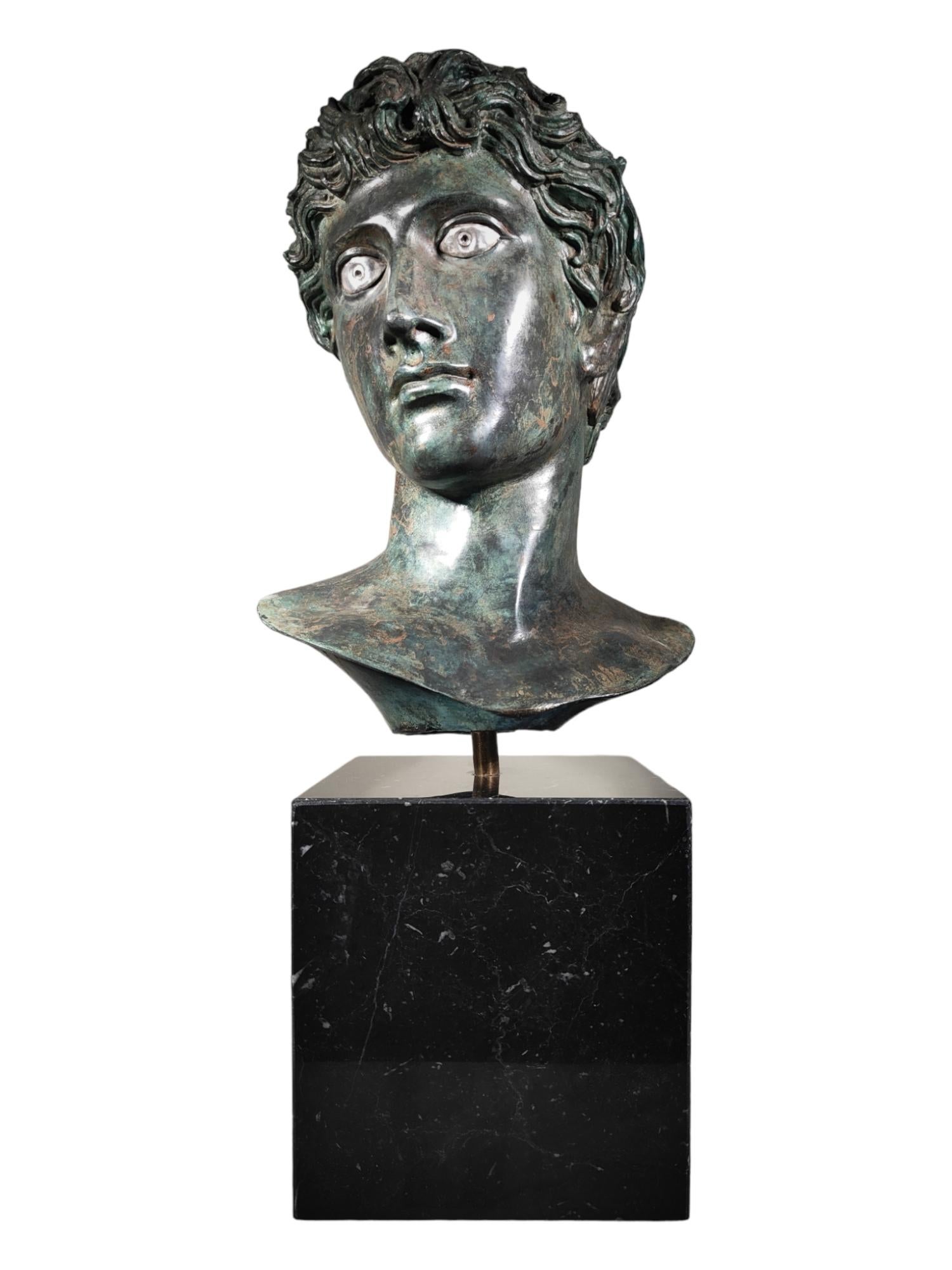 Busto greco in bronzo, XIX secolo in vendita 3