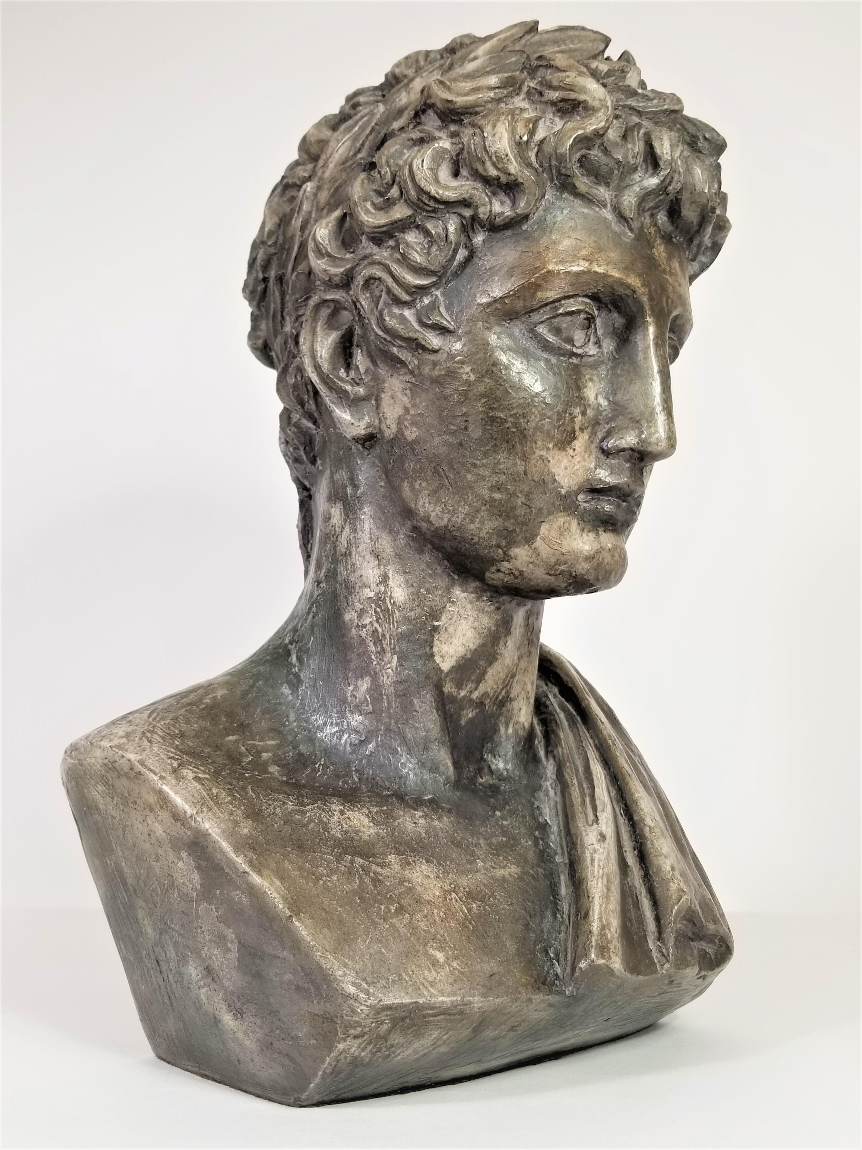 Greek Bust Sculpture Mid Century  For Sale 5