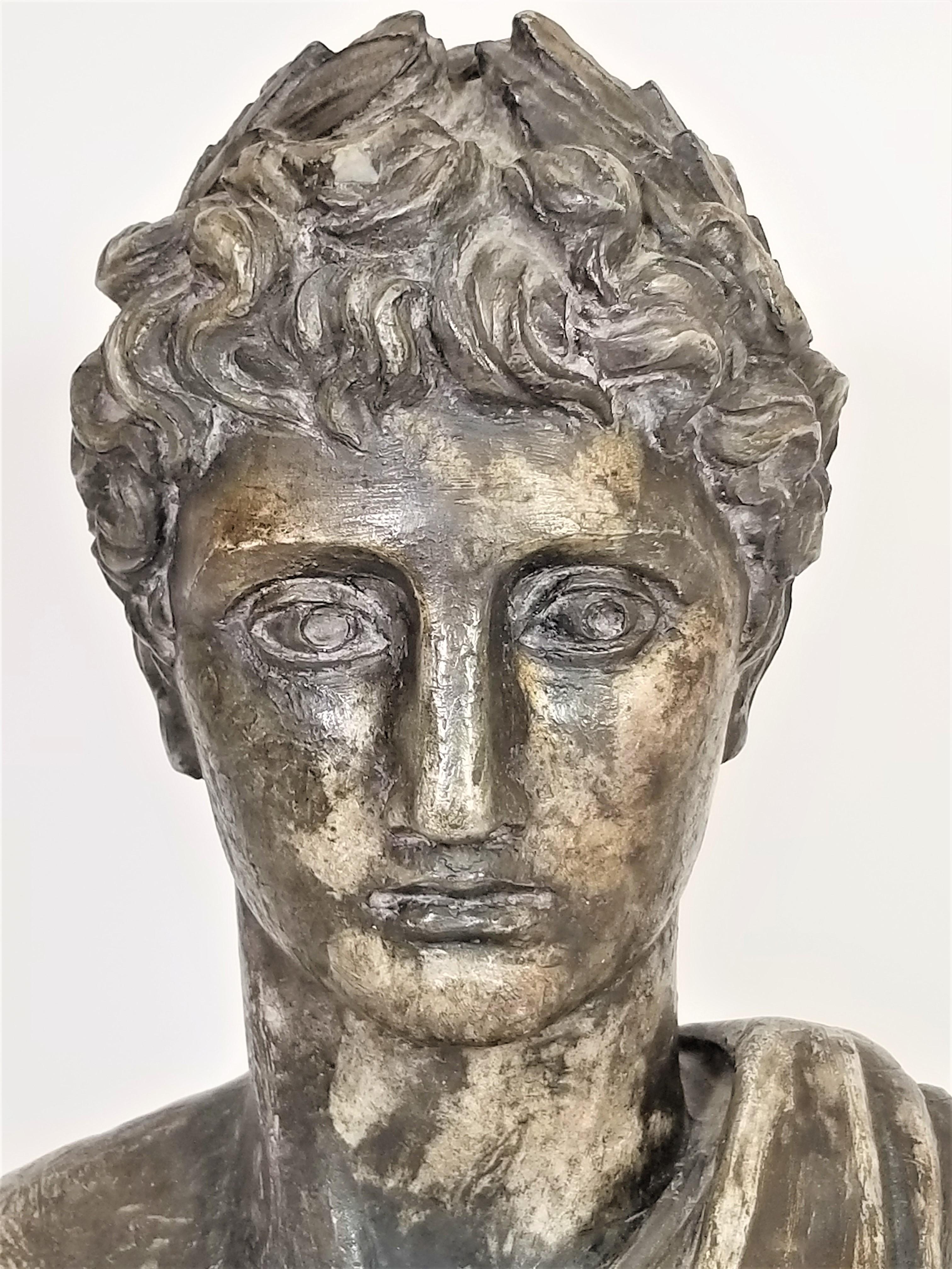 Greek Bust Sculpture Mid Century  For Sale 6