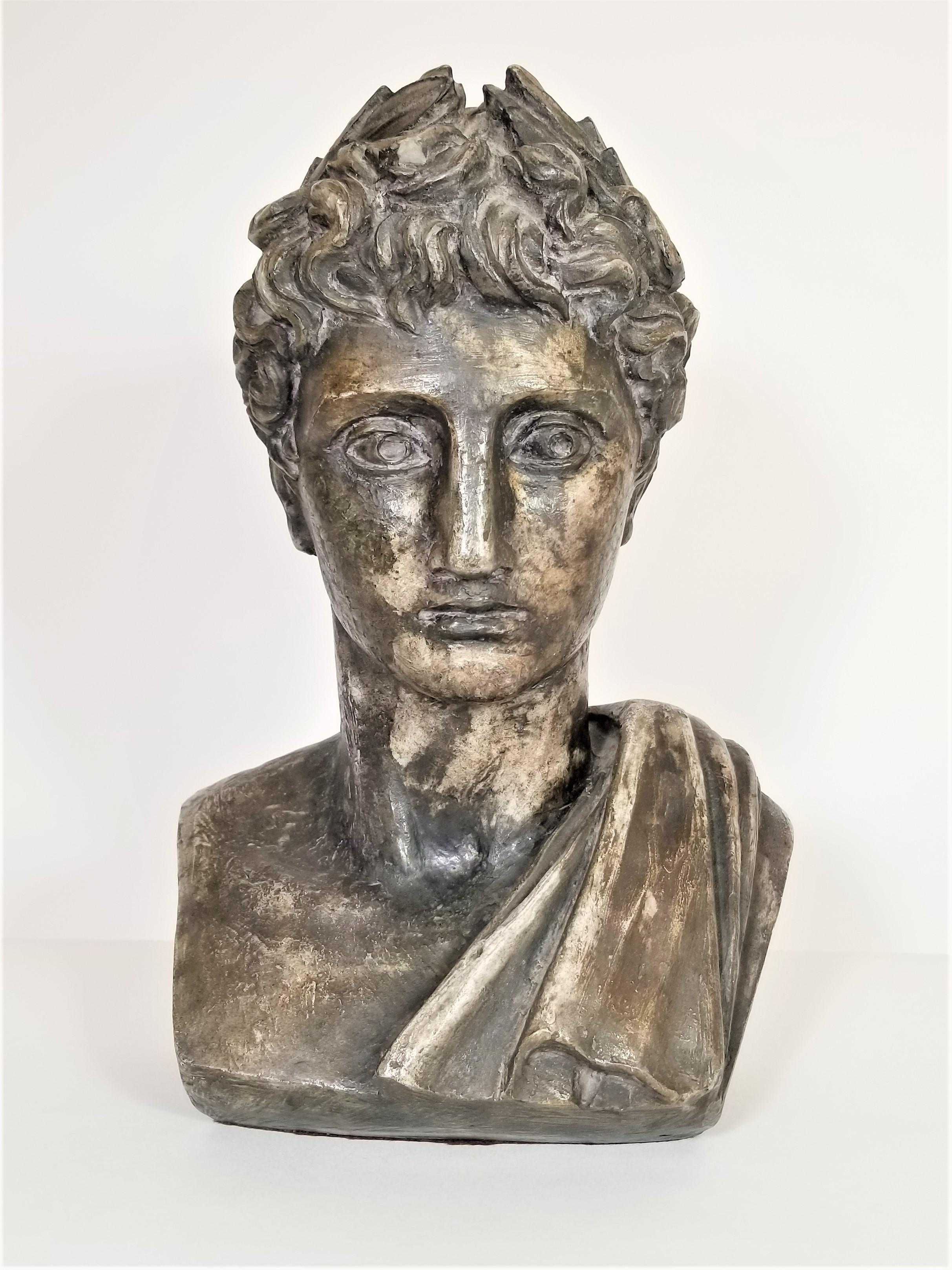 Greek Bust Sculpture Mid Century  For Sale 7
