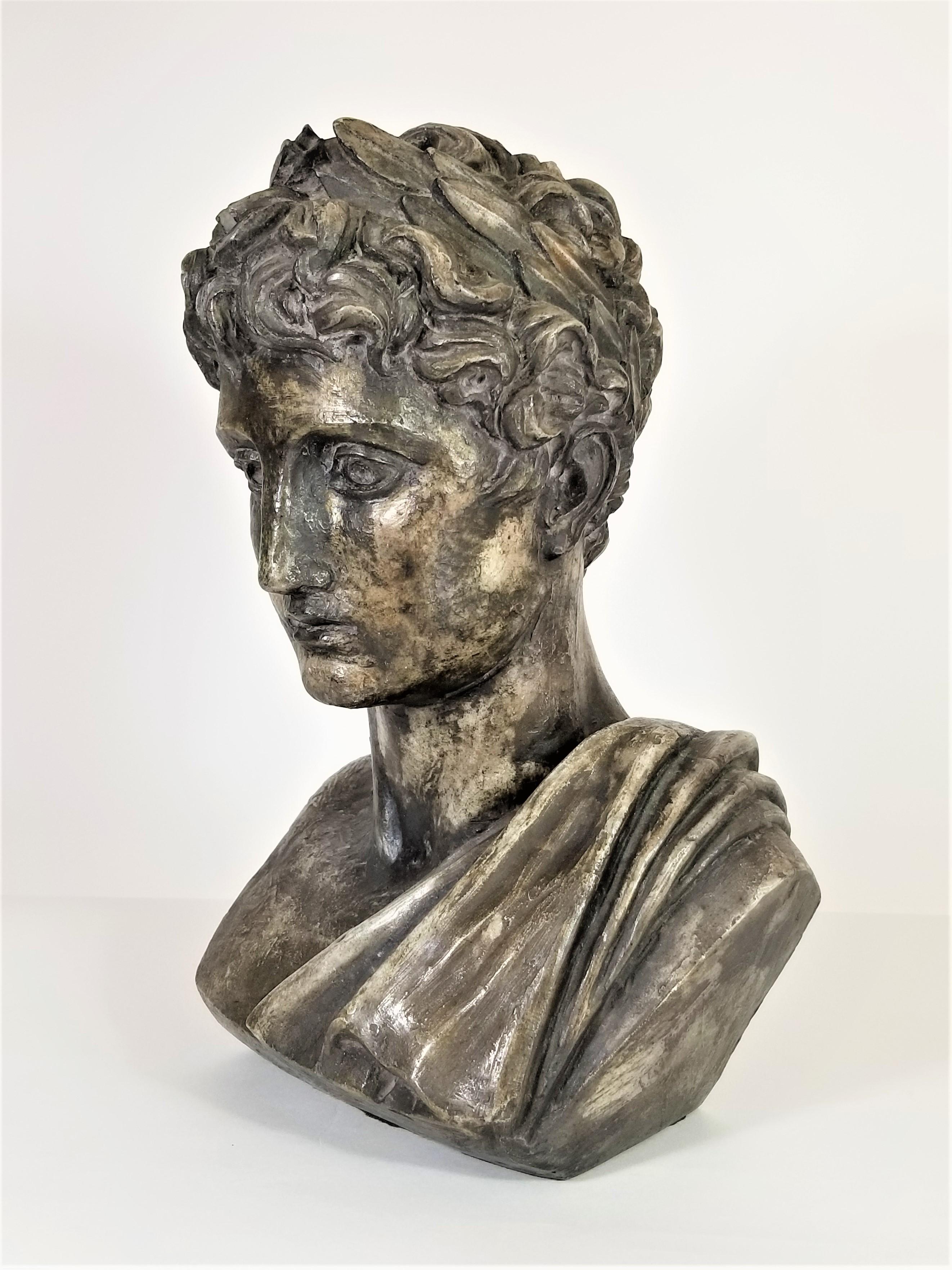 Greek Bust Sculpture Mid Century  For Sale 8